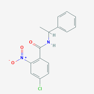 molecular formula C15H13ClN2O3 B336195 4-chloro-2-nitro-N-(1-phenylethyl)benzamide 