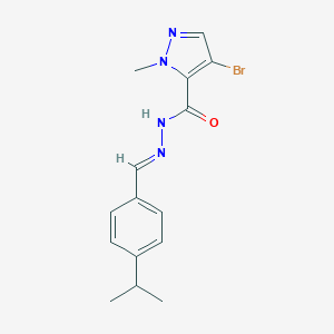 molecular formula C15H17BrN4O B336198 4-bromo-N'-(4-isopropylbenzylidene)-1-methyl-1H-pyrazole-5-carbohydrazide 