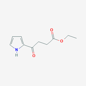 molecular formula C10H13NO3 B3361981 ethyl 4-oxo-4-(1H-pyrrol-2-yl)butanoate CAS No. 946-08-7