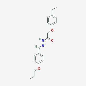molecular formula C20H24N2O3 B336202 2-(4-ethylphenoxy)-N'-(4-propoxybenzylidene)acetohydrazide 