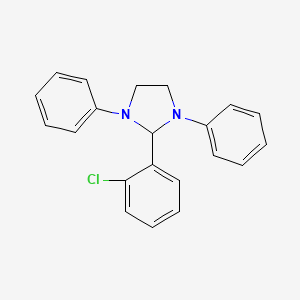 molecular formula C21H19ClN2 B3362023 2-(2-Chlorophenyl)-1,3-diphenylimidazolidine CAS No. 94867-39-7