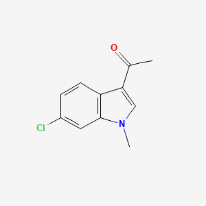 molecular formula C11H10ClNO B3362026 Ethanone, 1-(6-chloro-1-methyl-1H-indol-3-yl)- CAS No. 949035-04-5