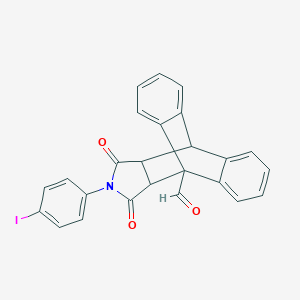 17-(4-Iodophenyl)-16,18-dioxo-17-azapentacyclo[6.6.5.0~2,7~.0~9,14~.0~15,19~]nonadeca-2,4,6,9,11,13-hexaene-1-carbaldehyde