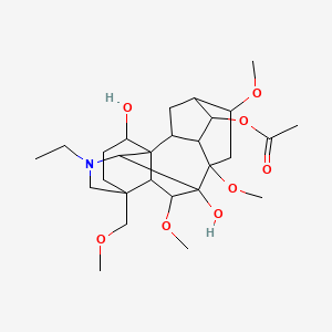 molecular formula C27H43NO8 B3362040 Delbonine CAS No. 95066-33-4