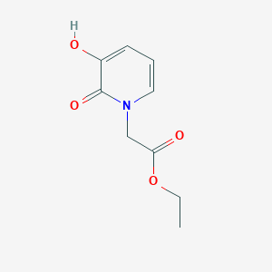 molecular formula C9H11NO4 B3362056 ethyl 2-(3-hydroxy-2-oxopyridin-1(2H)-yl)acetate CAS No. 95215-70-6