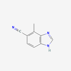 molecular formula C9H7N3 B3362071 4-methyl-1H-benzimidazole-5-carbonitrile CAS No. 952511-70-5