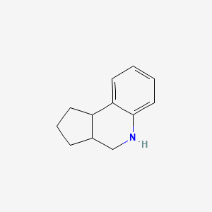 molecular formula C12H15N B3362076 1H-Cyclopenta[c]quinoline, 2,3,3a,4,5,9b-hexahydro- CAS No. 95308-64-8