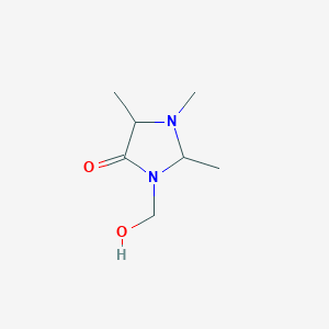 molecular formula C7H14N2O2 B3362088 3-(Hydroxymethyl)-1,2,5-trimethylimidazolidin-4-one CAS No. 95455-38-2