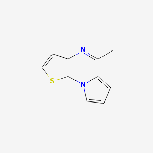 molecular formula C10H8N2S B3362093 5-Methylpyrrolo[1,2-A]thieno[3,2-E]pyrazine CAS No. 95502-68-4