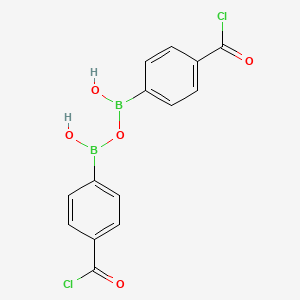 molecular formula C14H10B2Cl2O5 B3362103 Bis(4-(chlorocarbonyl)phenyl)diboronic acid CAS No. 955374-26-2