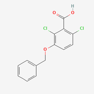 molecular formula C14H10Cl2O3 B3362119 Benzoic acid, 2,6-dichloro-3-(phenylmethoxy)- CAS No. 95645-03-7