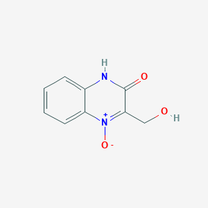 molecular formula C9H8N2O3 B3362121 2(1H)-Quinoxalinone, 3-(hydroxymethyl)-, 4-oxide CAS No. 95690-29-2