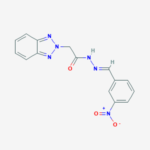 molecular formula C15H12N6O3 B336213 2-(2H-benzotriazol-2-yl)-N'-[(E)-(3-nitrophenyl)methylidene]acetohydrazide 