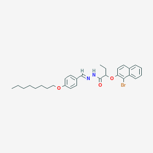 molecular formula C29H35BrN2O3 B336215 2-[(1-bromo-2-naphthyl)oxy]-N'-[4-(octyloxy)benzylidene]butanohydrazide 