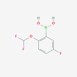 molecular formula C7H6BF3O3 B3362157 2-(Difluoromethoxy)-5-fluorophenylboronic acid CAS No. 958451-71-3