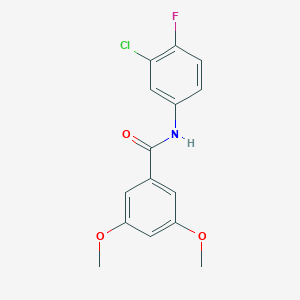 molecular formula C15H13ClFNO3 B336218 N-(3-chloro-4-fluorophenyl)-3,5-dimethoxybenzamide 