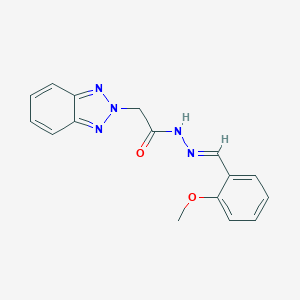 molecular formula C16H15N5O2 B336220 2-(2H-benzotriazol-2-yl)-N'-[(E)-(2-methoxyphenyl)methylidene]acetohydrazide 