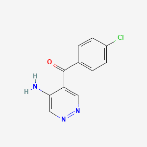 molecular formula C11H8ClN3O B3362204 (5-Aminopyridazin-4-yl)(4-chlorophenyl)methanone CAS No. 96054-51-2