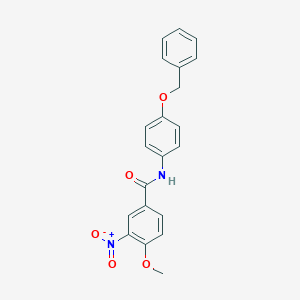 molecular formula C21H18N2O5 B336221 N-[4-(benzyloxy)phenyl]-3-nitro-4-methoxybenzamide 