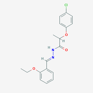 molecular formula C18H19ClN2O3 B336222 2-(4-chlorophenoxy)-N'-(2-ethoxybenzylidene)propanohydrazide 
