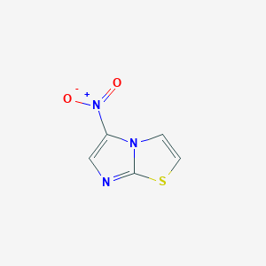 molecular formula C5H3N3O2S B3362221 Imidazo[2,1-b]thiazole, 5-nitro- CAS No. 96107-61-8