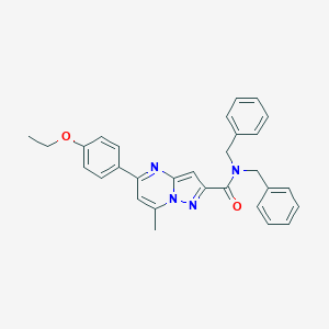 molecular formula C30H28N4O2 B336223 N,N-dibenzyl-5-(4-ethoxyphenyl)-7-methylpyrazolo[1,5-a]pyrimidine-2-carboxamide 