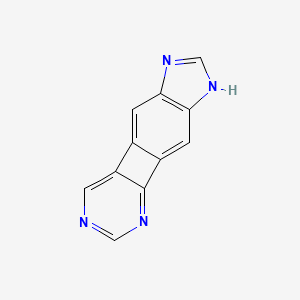 molecular formula C11H6N4 B3362241 3H-Pyrimido[4',5':3,4]cyclobuta[1,2-f]benzimidazole CAS No. 96228-76-1