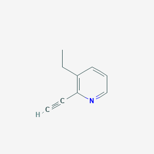molecular formula C9H9N B3362249 3-乙基-2-乙炔基吡啶 CAS No. 96439-97-3