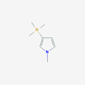 molecular formula C8H15NSi B3362261 1H-Pyrrole, 1-methyl-3-(trimethylsilyl)- CAS No. 96693-94-6