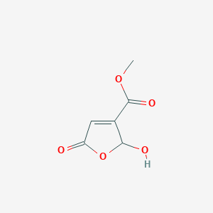 molecular formula C6H6O5 B3362263 Methyl 2-hydroxy-5-oxo-2,5-dihydrofuran-3-carboxylate CAS No. 96695-26-0