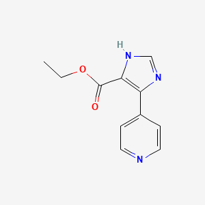 molecular formula C11H11N3O2 B3362269 Ethyl 4-(pyridin-4-yl)-1H-imidazole-5-carboxylate CAS No. 96860-21-8