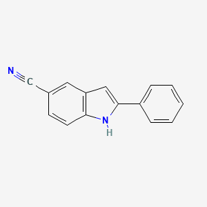molecular formula C15H10N2 B3362276 2-phenyl-1H-indole-5-carbonitrile CAS No. 96887-11-5
