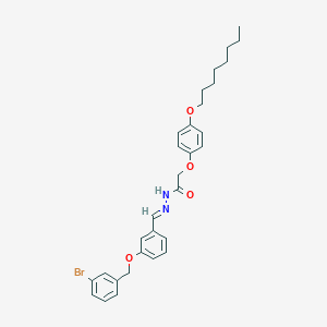 molecular formula C30H35BrN2O4 B336228 N'-{3-[(3-bromobenzyl)oxy]benzylidene}-2-[4-(octyloxy)phenoxy]acetohydrazide 
