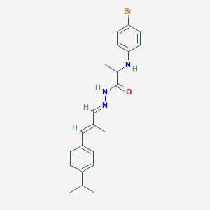 molecular formula C22H26BrN3O B336230 2-(4-bromoanilino)-N'-[3-(4-isopropylphenyl)-2-methyl-2-propenylidene]propanohydrazide 