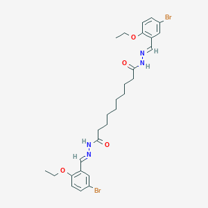 molecular formula C28H36Br2N4O4 B336231 N'~1~,N'~10~-bis(5-bromo-2-ethoxybenzylidene)decanedihydrazide 