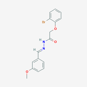 molecular formula C16H15BrN2O3 B336232 2-(2-bromophenoxy)-N'-(3-methoxybenzylidene)acetohydrazide 