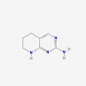 molecular formula C7H10N4 B3362343 5,6,7,8-Tetrahydropyrido[2,3-d]pyrimidin-2-amine CAS No. 97482-20-7