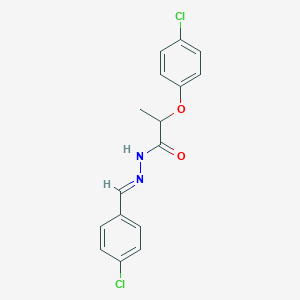 molecular formula C16H14Cl2N2O2 B336235 N'-(4-chlorobenzylidene)-2-(4-chlorophenoxy)propanohydrazide 