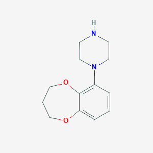 molecular formula C13H18N2O2 B3362381 Piperazine, 1-(3,4-dihydro-2H-1,5-benzodioxepin-6-yl)- CAS No. 98224-28-3