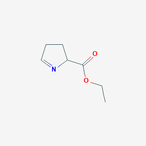 molecular formula C7H11NO2 B3362400 Ethyl 3,4-dihydro-2H-pyrrole-2-carboxylate CAS No. 98431-77-7