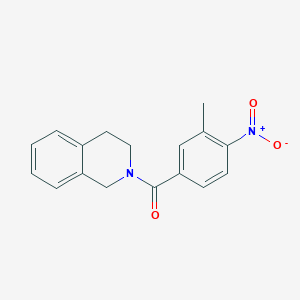 molecular formula C17H16N2O3 B336241 (3,4-Dihydro-1H-isoquinolin-2-yl)-(3-methyl-4-nitro-phenyl)-methanone 