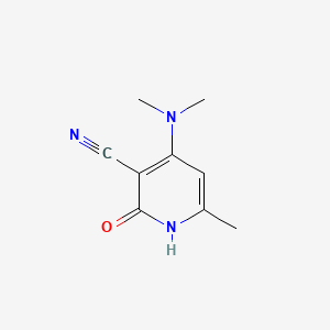 molecular formula C9H11N3O B3362410 3-Pyridinecarbonitrile, 1,2-dihydro-4-(dimethylamino)-6-methyl-2-oxo- CAS No. 98694-78-1