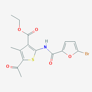 molecular formula C15H14BrNO5S B336242 Ethyl 5-acetyl-2-[(5-bromo-2-furoyl)amino]-4-methyl-3-thiophenecarboxylate 