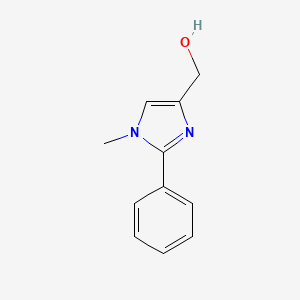 molecular formula C11H12N2O B3362445 (1-methyl-2-phenyl-1H-imidazol-4-yl)methanol CAS No. 99280-78-1