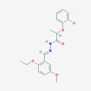 molecular formula C19H21BrN2O4 B336245 2-(2-bromophenoxy)-N'-(2-ethoxy-5-methoxybenzylidene)propanohydrazide 
