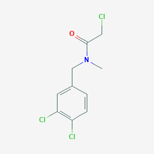 molecular formula C10H10Cl3NO B3362513 2-chloro-N-[(3,4-dichlorophenyl)methyl]-N-methylacetamide CAS No. 1000930-23-3