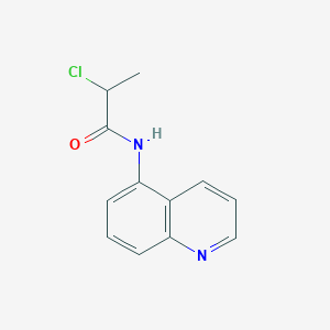 molecular formula C12H11ClN2O B3362529 2-氯-N-(喹啉-5-基)丙酰胺 CAS No. 1000930-68-6