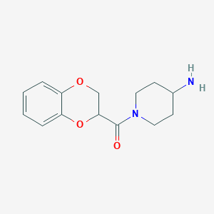 molecular formula C14H18N2O3 B3362537 1-(2,3-Dihydro-1,4-benzodioxine-2-carbonyl)piperidin-4-amine CAS No. 1000931-36-1