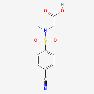 molecular formula C10H10N2O4S B3362540 2-(N-methyl4-cyanobenzenesulfonamido)acetic acid CAS No. 1000931-40-7