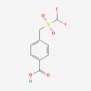 molecular formula C9H8F2O4S B3362541 4-(Difluoromethanesulfonylmethyl)benzoic acid CAS No. 1000931-60-1